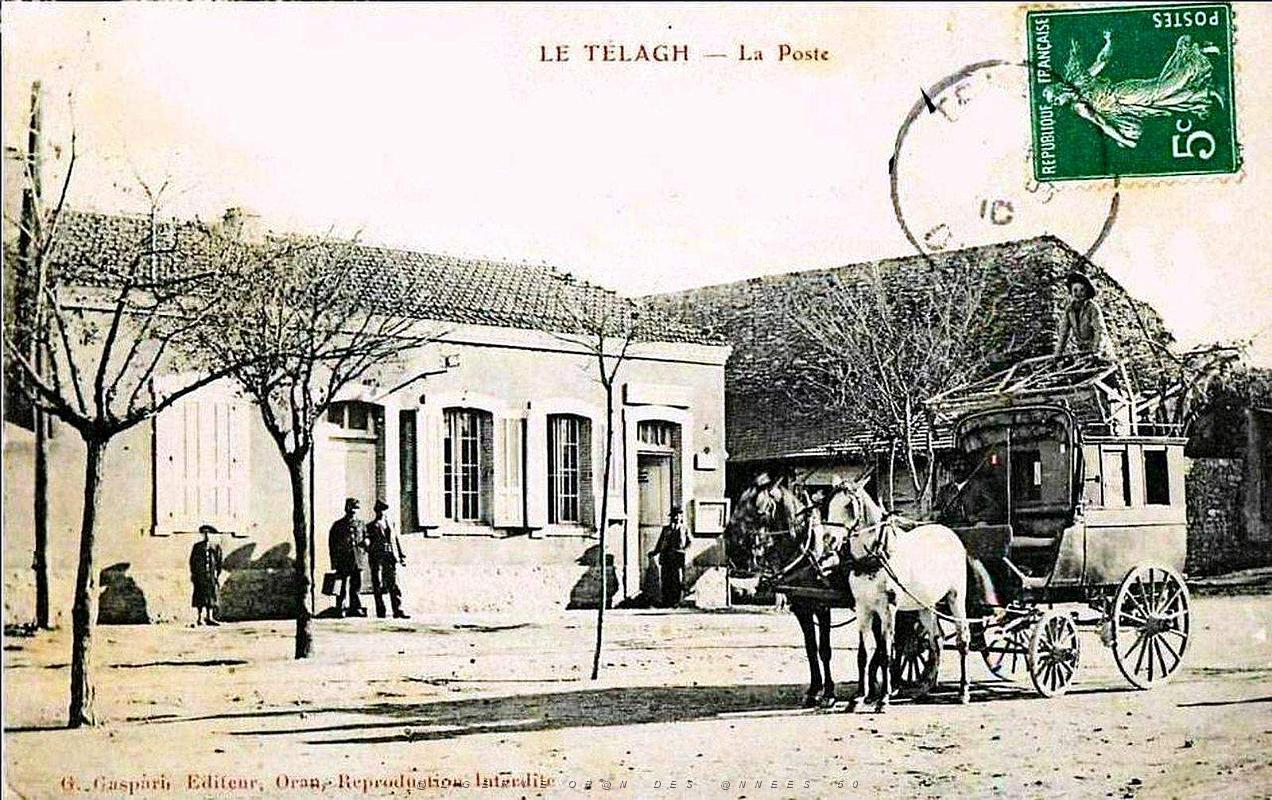 2166- Le Telagh - Poste - 1910.JPG